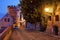 Podmurna Street and Bridge Tower by Night in Torun