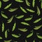 Pods of peas, beans seamless pattern.