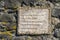 Poem by Eugene Montale engraved in stone along the roadside near Monterosso al Mare, Italy