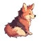 A poet dog who writes beautiful and meaningful verses, AI Generated, Sticker ver.25