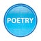 Poetry floral blue round button