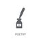 Poetry icon. Trendy Poetry logo concept on white background from