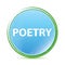 Poetry natural aqua cyan blue round button