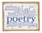 Poetry word cloud on art canvas