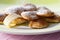 Poffertjes with powdered soft sugar