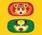 Pohela Boishakh Tiger Mask Vector Colorful Set