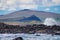 Poike volcano and Rano raraku volcano in Easter island