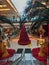 Poinsettia Christmas Tree and Decoration at West Mall, West Moorings, Trinidad and Tobago, West Indies