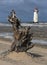 The Point of Ayr Lighthouse, also known as the Talacre Lighthouse, is a grade II listed building situated on the north coast of