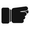 Point gesture icon simple vector. Finger hand