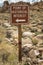 Point of historical interest sign on post Eastern Sierra Nevada mountains California