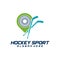 Point Hockey sport logo design template. Modern vector illustration. Badge design