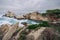 Point Lobos State Natural Reserve. Rocky beach, cypress forest, and Pacific Ocean, California