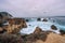 Point Lobos State Natural Reserve. Rocky beach, cypress forest, and Pacific Ocean, California