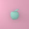 Point pattern white on green apple on pink background. minimal i