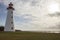 Point Prim Lighthouse, PEI along shoreline