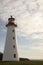 Point Prim Lighthouse, PEI on coastline