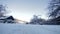 Point of view from drive`s side, vehicle driving on snowy mountain road.