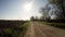 Point of view shot of riding a bicycle