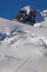 Pointe Lachenal, Chamonix, south-east France, Auvergne-RhÃƒÂ´ne-Alpes. Climbers heading for Mont Blanc - scaling Pointe Lachenal\'s