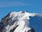 Pointe Lachenal, Chamonix, south-east France, Auvergne-RhÃ´ne-Alpes. Artistic snowdrifts created by power of wind at Pointe Lachen