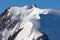 Pointe Lachenal, Chamonix, south-east France, Auvergne-RhÃ´ne-Alpes. Artistic snowdrifts created by power of wind at Pointe Lachen