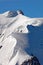 Pointe Lachenal, Chamonix, south-east France, Auvergne-RhÃ´ne-Alpes. Artistic snowdrifts created by power of wind at Pointe Lachen