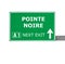 POINTE NOIRE road sign isolated on white