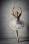 Pointe in pose. Ballet, dance, theater, concert, pointe shoes.