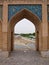 Pointed arch on 33 pol Allah Verdi Khan bridge in Isfahan, Iran