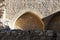 Pointed arches, stone walls, middle ages