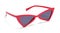 Pointed Red Sun Glasses