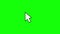 Pointer arrow cursor clicking. Technology and Internet icons animation on green screen background. Mouse click symbol