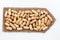 Pointer of burlap with peanut