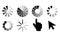 Pointer cursors icons: mouse hand arrow.