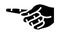 pointer hand gesture glyph icon animation