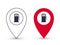 Pointer icons. Gas station point. Geolocation pointers concept. Vector illustration