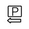 Pointer parking icon vector. Isolated contour symbol illustration