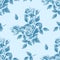 Pointillism floral pattern
