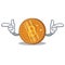 Pointing finger bitcoin coin character cartoon