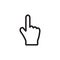 Pointing hand gesture icon graphic design template