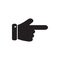 Pointing hand gesture icon graphic design template