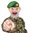 Pointing Soldier Cartoon