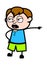 Pointing Teen Boy Cartoon Illustration