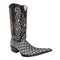 Pointy cowboy, pattern printed cloth boot
