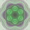 Pointy star pattern, green kaleidoscopic petal mandala