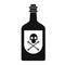 Poison bottle black simple icon