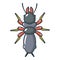 Poison insect icon, cartoon style