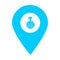 Poison location map pin icon. Element of map point for mobile concept and web apps. Icon for website design and development, app d