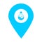 Poison location map pin icon. Element of map point for mobile concept and web apps. Icon for website design and development, app d